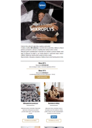 Získejte exkluzivní slevu 20 % na MKLůžkoviny.cz se Sphere!