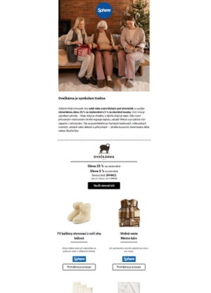 Získejte exkluzivní slevu 25 % na oveckarna.cz se Sphere!