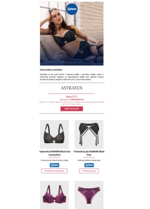 Získejte exkluzivní slevu až 27 % na Astratex.cz se Sphere!